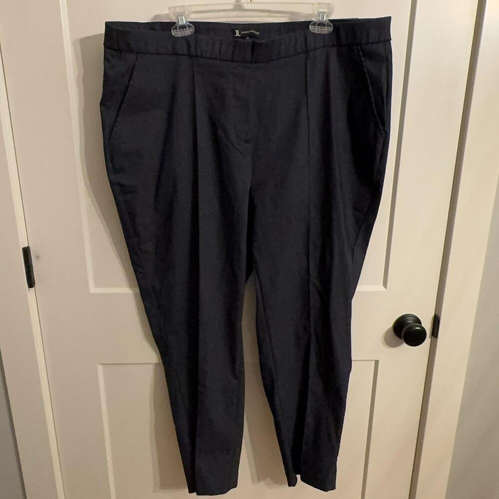 Jules & Leopold Dress Pants Sz 3X Blue Pull On Slim Leg Pockets Work Office